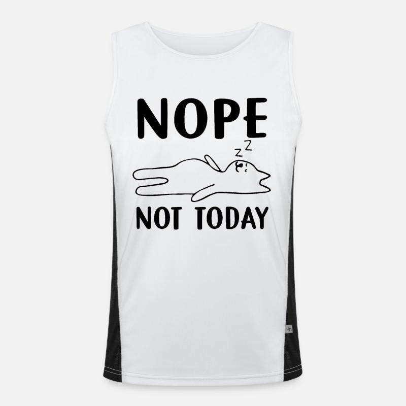 Nope not today Funktionelles Kontrast-Tank Top für Männer 