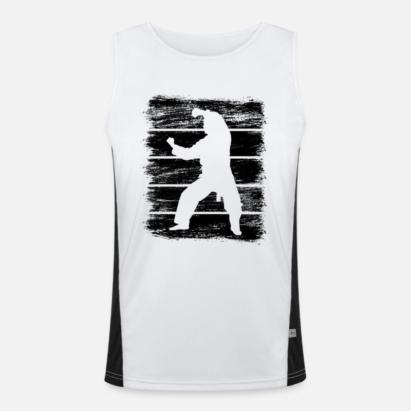 Karateka Funktionelles Kontrast-Tank Top für Männer 