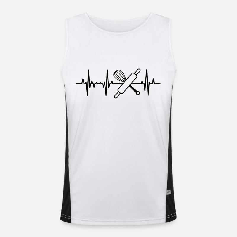 Rolling Pin Hand Mixer Heart Palpitations Men's Functional Contrast Tank Top 