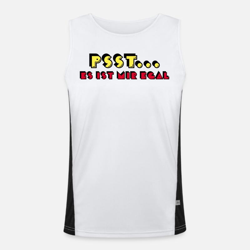 I don't care statement attitude indifferent Men's Functional Contrast Tank Top 