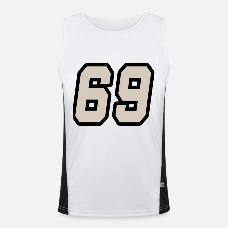 Nummer neunundsechzig 69 Funktionelles Kontrast-Tank Top für Männer 