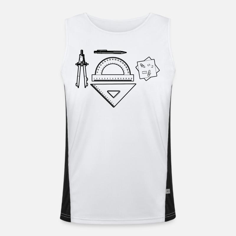 Draughtsman Graphic Men's Functional Contrast Tank Top 