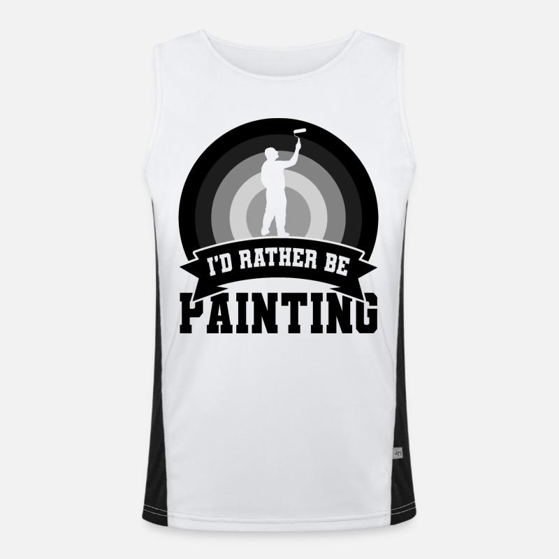 Funny Painter Quote Men's Functional Contrast Tank Top 