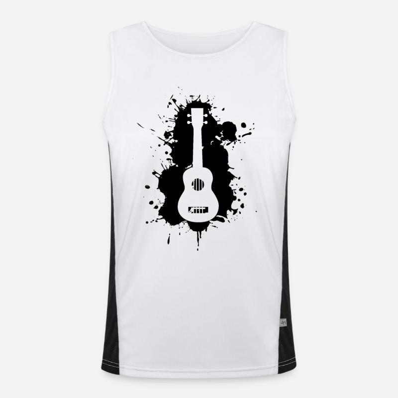 Ukulele Funktionelles Kontrast-Tank Top für Männer 