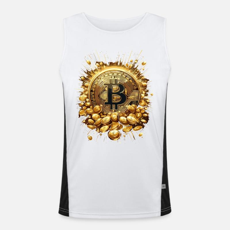 Bitcoin Explosion Crypto Enthusiasts Men's Functional Contrast Tank Top 