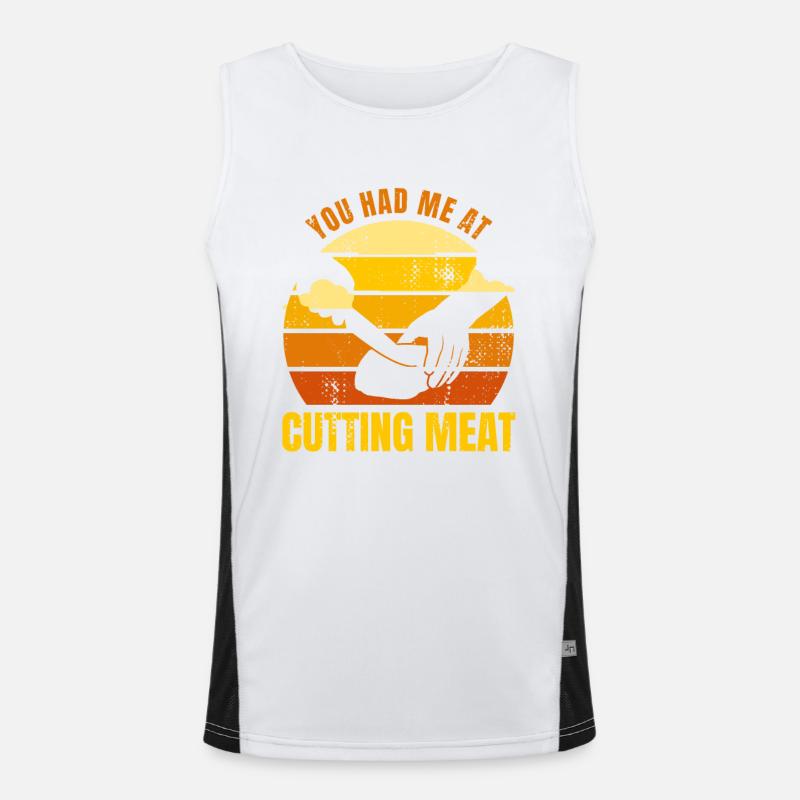 Du hattest mich bei Fleisch Funktionelles Kontrast-Tank Top für Männer 