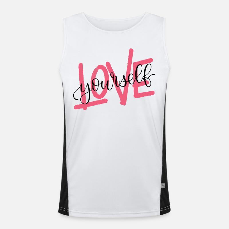 LOVE yourself Funktionelles Kontrast-Tank Top für Männer 
