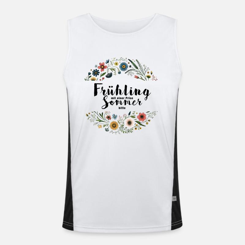 Frühling mit einer Prise Sommer, bitte! Funktionelles Kontrast-Tank Top für Männer 