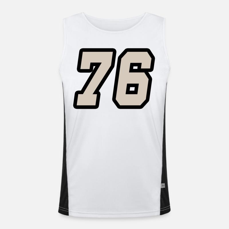 Nummer sechsundsiebzig 76 Funktionelles Kontrast-Tank Top für Männer 