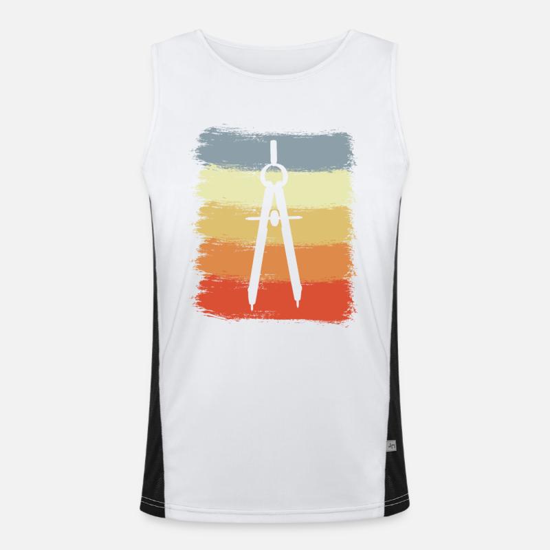 Architects' Circle - Men's Functional Contrast Tank Top  - white/black
