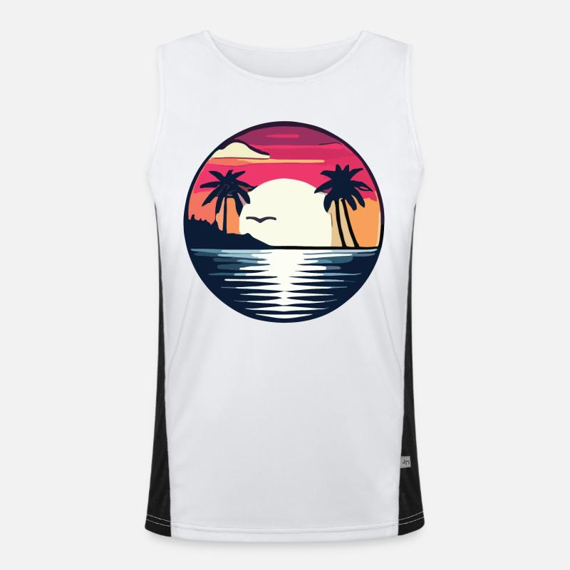 Summer Men's Functional Contrast Tank Top 