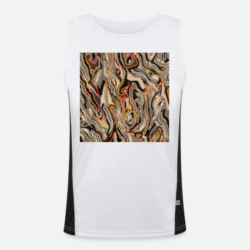 Holz ähnlich Funktionelles Kontrast-Tank Top für Männer 