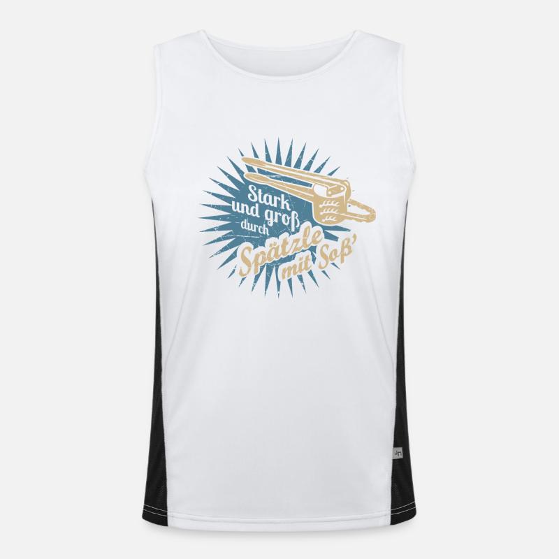 Spätzle mit Soß' Funktionelles Kontrast-Tank Top für Männer 