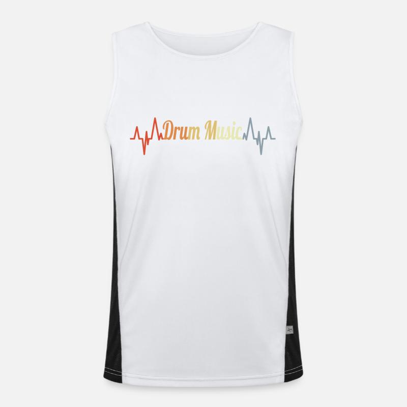 Palpitations cardiaques du batteur Débardeur respirant contrasté Homme 