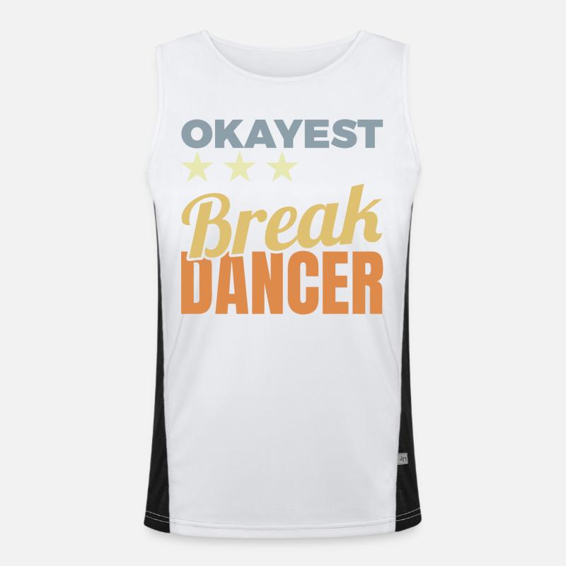 Average Breakdancer - Men's Functional Contrast Tank Top  - white/black