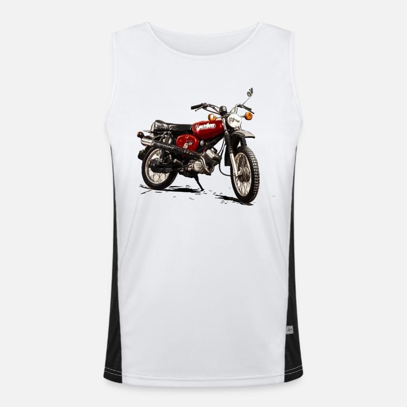 S51 Enduro Simson Motorcycle Men's Functional Contrast Tank Top 