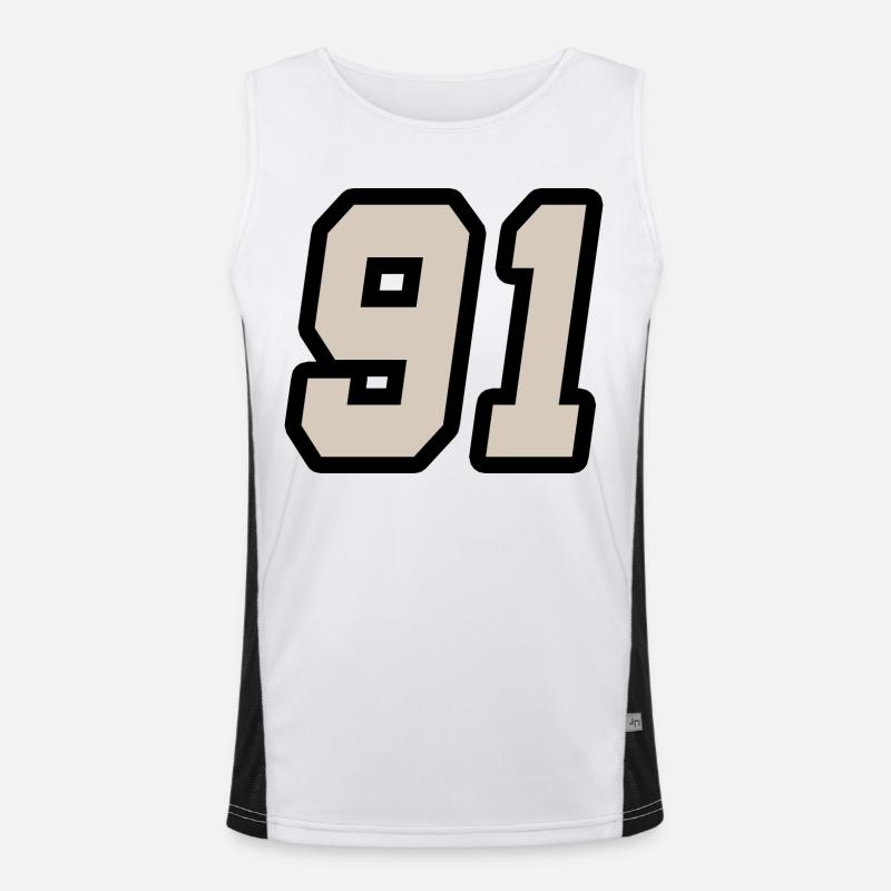 Nummer einundneunzig 91 Funktionelles Kontrast-Tank Top für Männer 