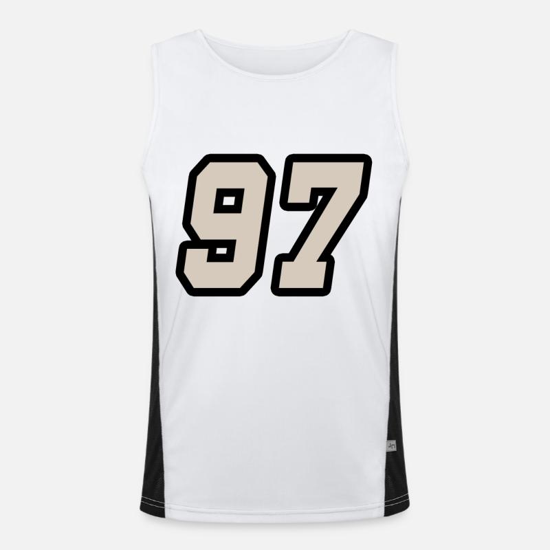 Nummer siebenundneunzig 97 Funktionelles Kontrast-Tank Top für Männer 