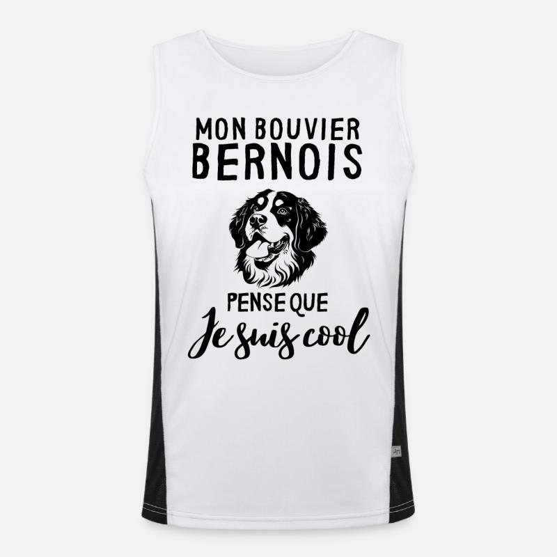 Chien de race bouvier bernois Débardeur respirant contrasté Homme 