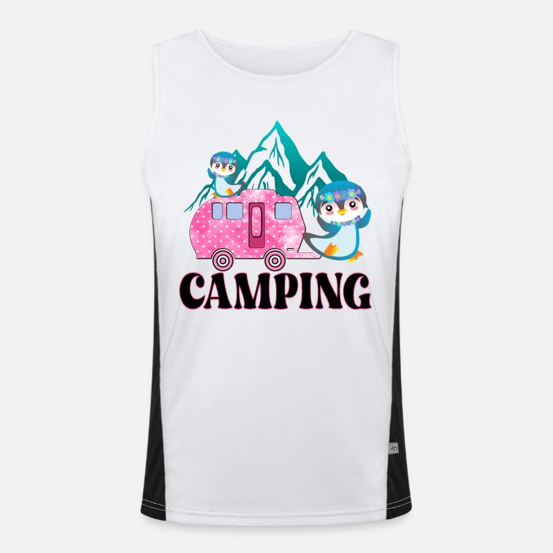 CAMPING CAMPINGSPLATZ PINGUINE Funktionelles Kontrast-Tank Top für Männer 