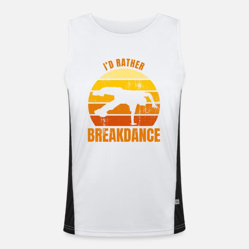 I'd rather do breakdancing - Men's Functional Contrast Tank Top  - white/black