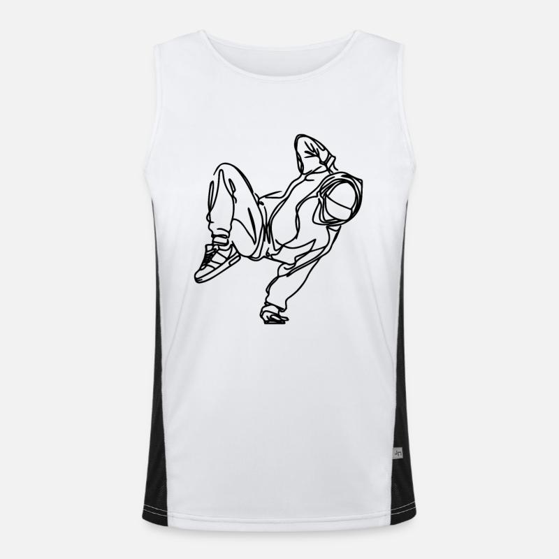 Breakdancer Funktionelles Kontrast-Tank Top für Männer 
