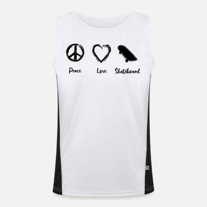 Skateboarding Motivation Funktionelles Kontrast-Tank Top für Männer 