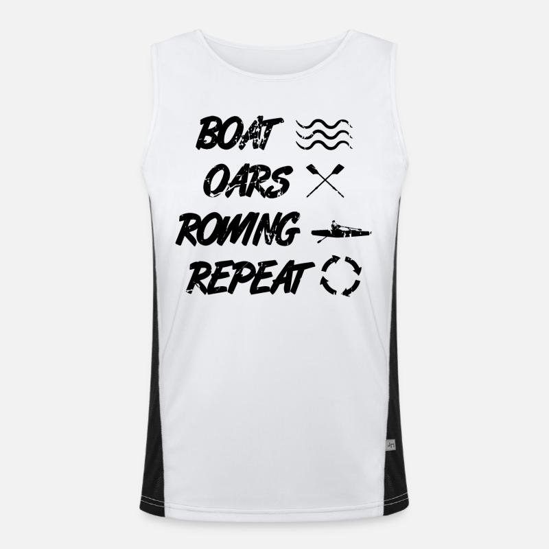 Ruderer Spruch Funktionelles Kontrast-Tank Top für Männer 