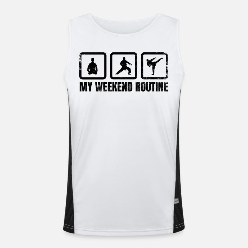 Meine Wochenendroutine Funktionelles Kontrast-Tank Top für Männer 
