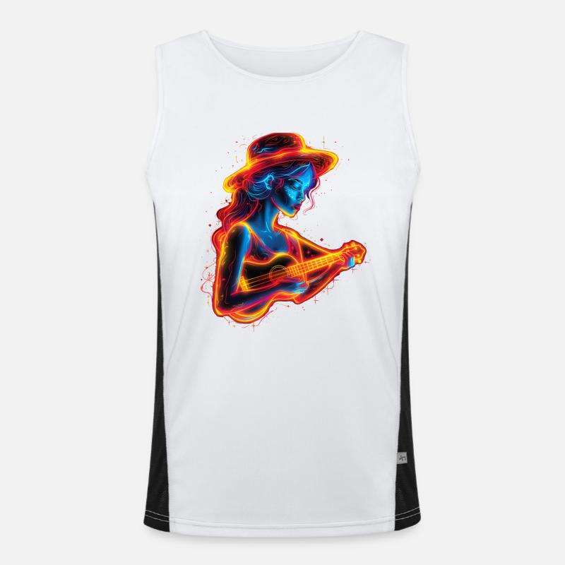 Ukulele player Steamwave Men's Functional Contrast Tank Top 
