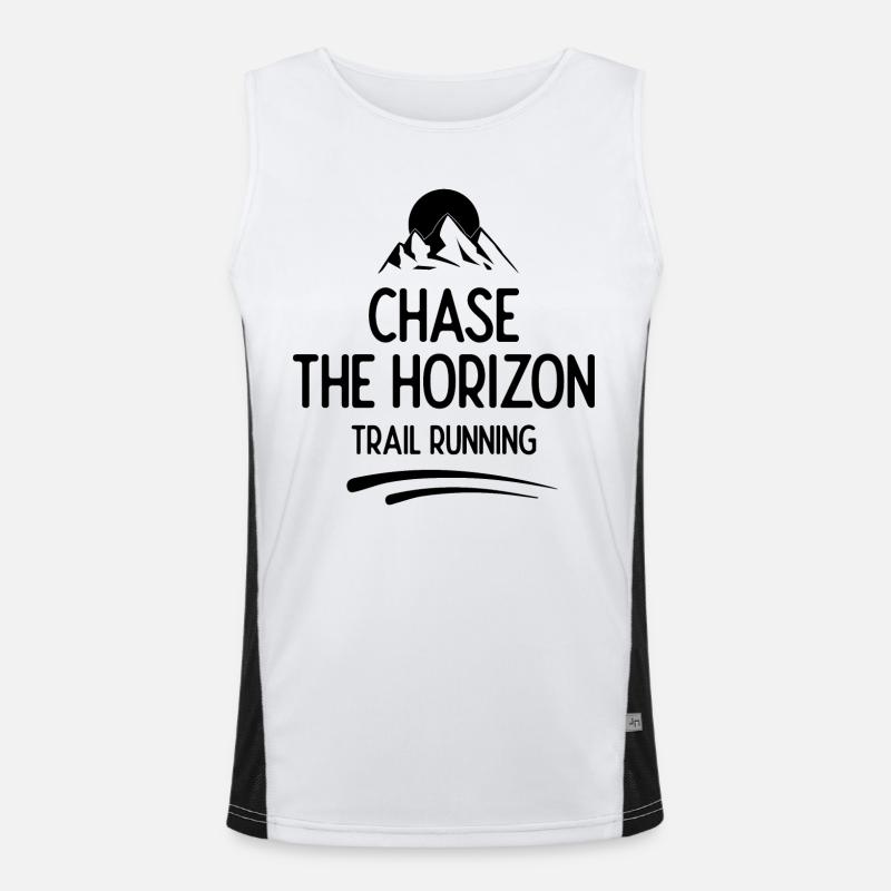 Trailrunning - Jagd auf den Horizont Funktionelles Kontrast-Tank Top für Männer 