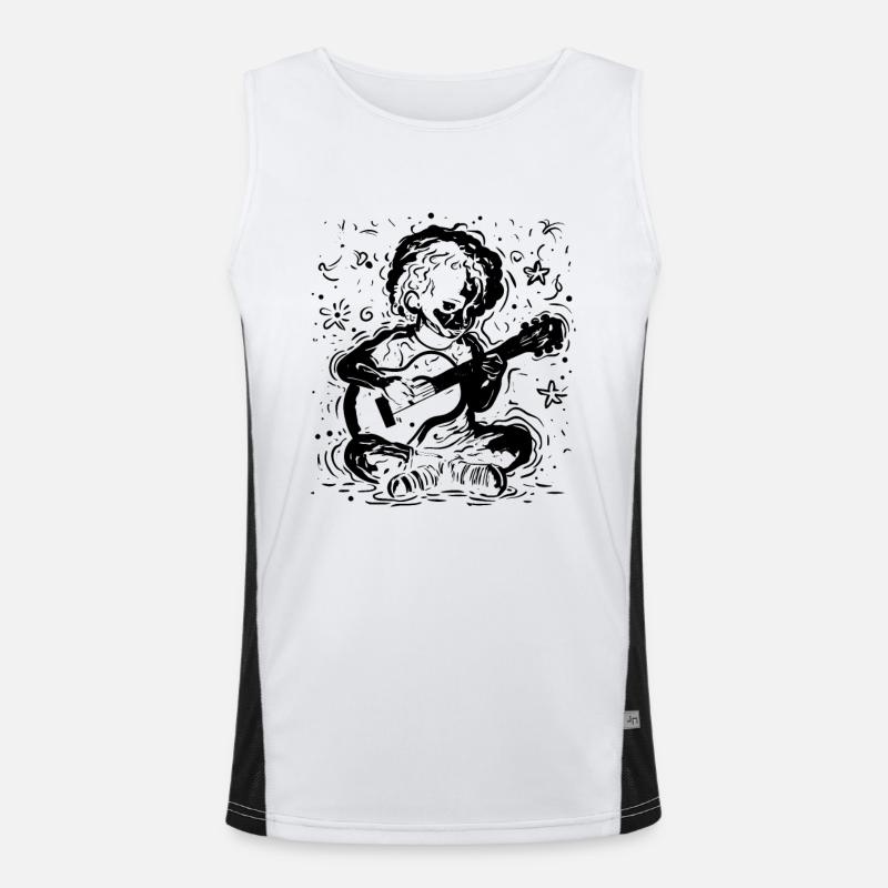 Ukulele Kind Funktionelles Kontrast-Tank Top für Männer 