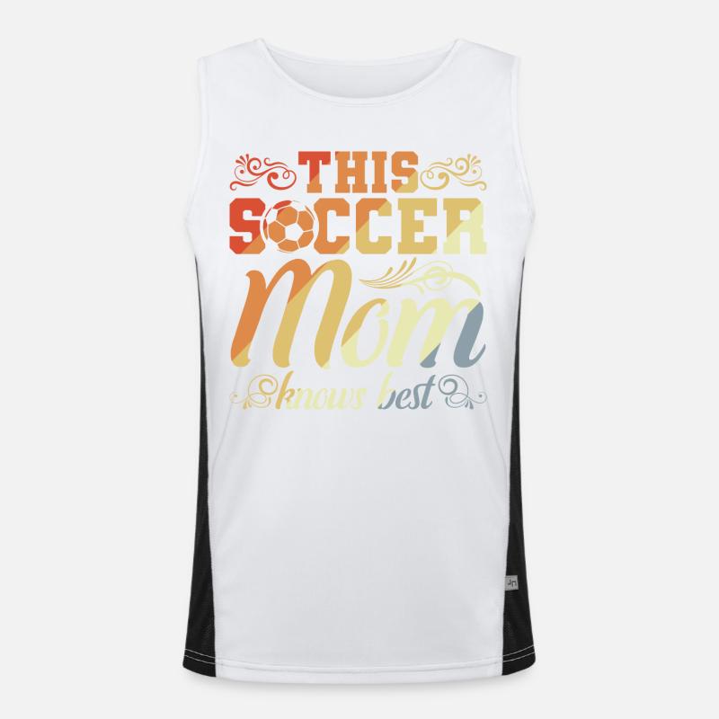 Fußball Mutter Funktionelles Kontrast-Tank Top für Männer 