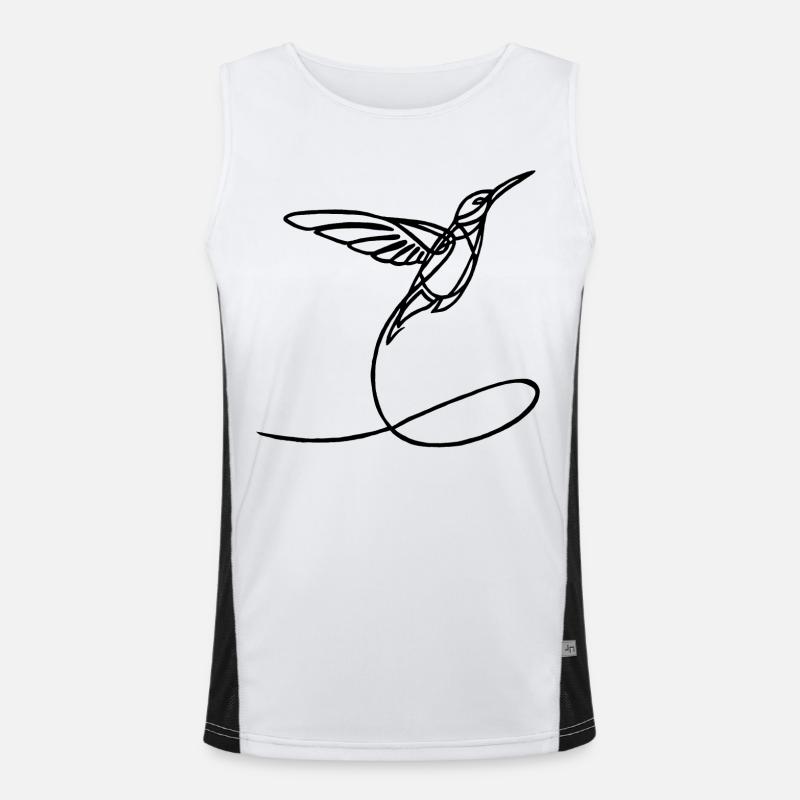 Black Strange Bird Men's Functional Contrast Tank Top 