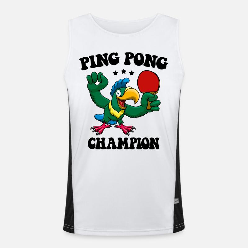 Ping Pong Champion Design Tennis de table et Débardeur respirant contrasté Homme 
