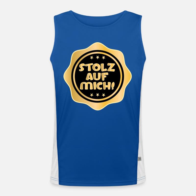 SELBSTWERT STOLZ AUF MICH Funktionelles Kontrast-Tank Top für Männer 