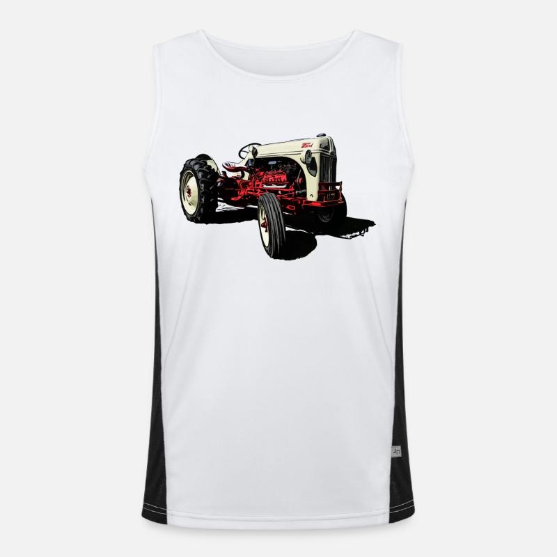 Oldtimer Traktor 8N Funktionelles Kontrast-Tank Top für Männer 