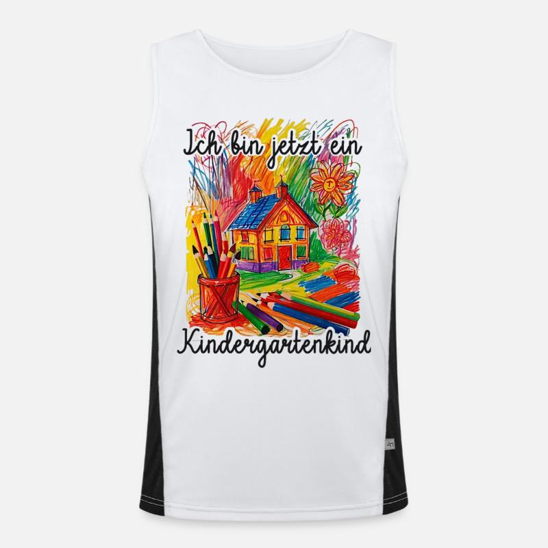 Kindergartenkind Funktionelles Kontrast-Tank Top für Männer 