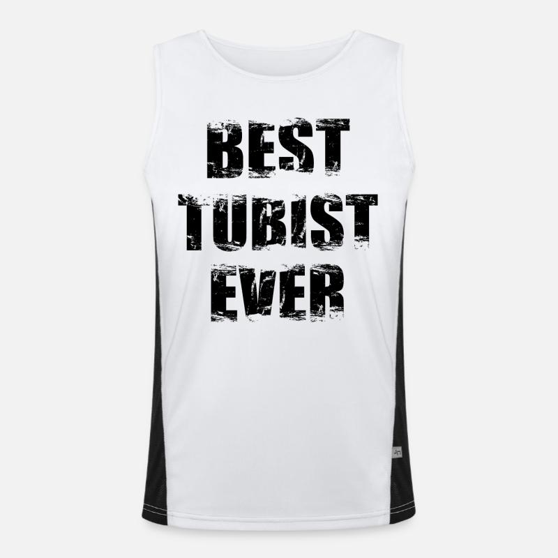 Best Tuba Player - Men's Functional Contrast Tank Top  - white/black