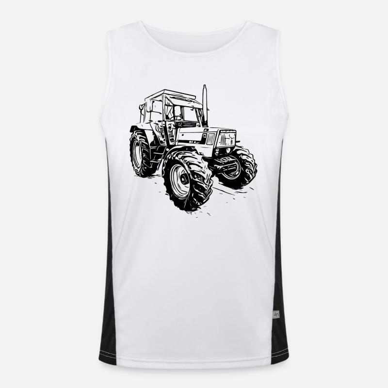 Front loader - Men's Functional Contrast Tank Top  - white/black
