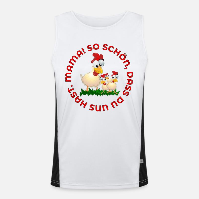 MUTTERTAG HÜHNERSTALL - WERTSCHÄTZUNG MAMA Funktionelles Kontrast-Tank Top für Männer 