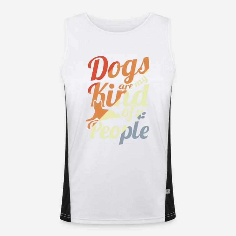 Hundehalter Spruch Funktionelles Kontrast-Tank Top für Männer 