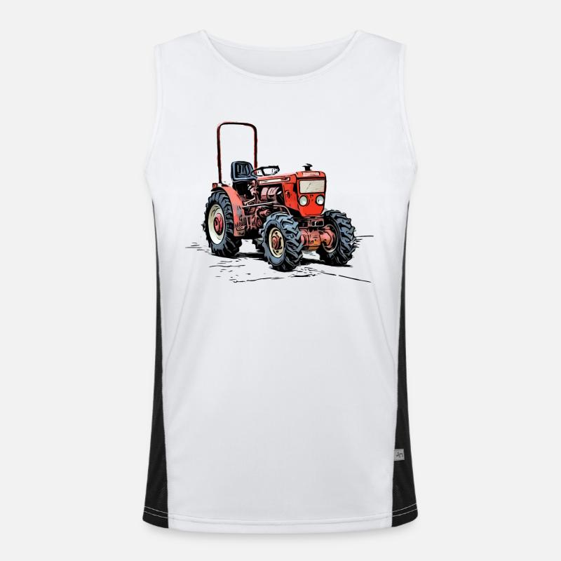 Schmalspurtraktor Traktor Krieger KS 33 Funktionelles Kontrast-Tank Top für Männer 