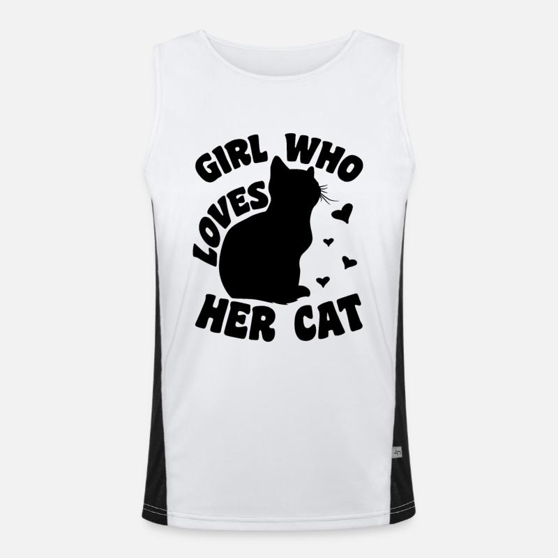 Cat lover Men's Functional Contrast Tank Top 