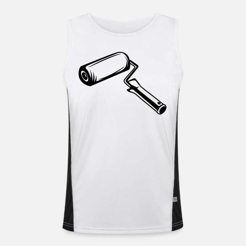 Malerrolle Zeichnung Funktionelles Kontrast-Tank Top für Männer 