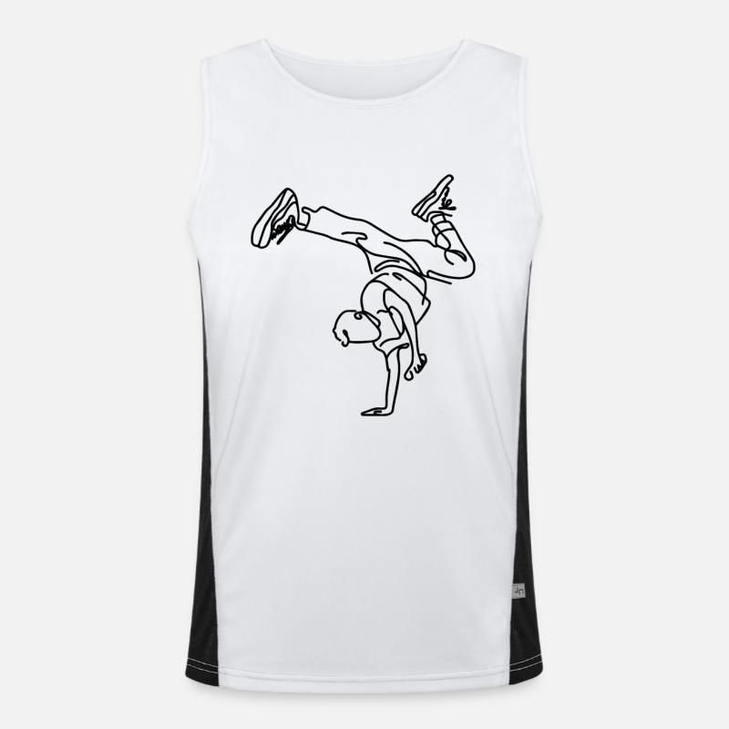Breakdance Boy - Men's Functional Contrast Tank Top  - white/black