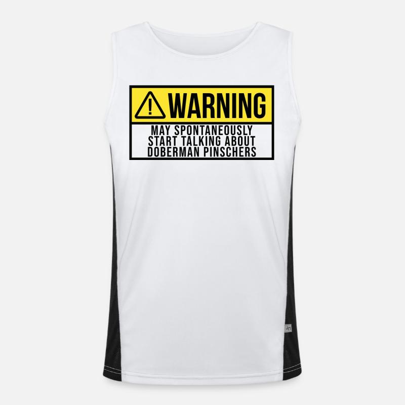 Dobermann Funktionelles Kontrast-Tank Top für Männer 
