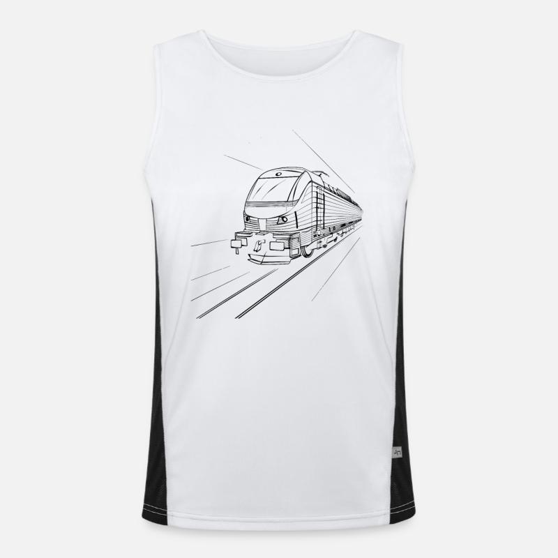 Train Sketch Men's Functional Contrast Tank Top 