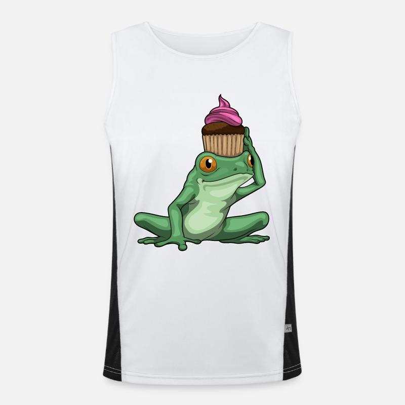 Frog Muffin - Men's Functional Contrast Tank Top - white/black
