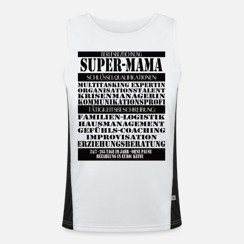 Super Mama – Multitasking without a break Men's Functional Contrast Tank Top 